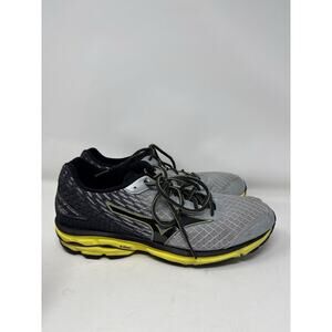 Mizuno Wave Rider 19 Running Shoes Mens Size 12.5 Gray Yellow